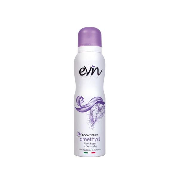Spray de Corp pentru Femei, cu Coacaze Rosii si Caramel - Evin Femme Body Spray Amethyst 24h, 150 ml