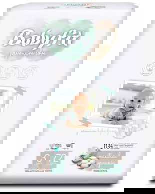 Scutece pentru Bebelusi - Baby Fit Eco Diaper, marimea Nr.3 Midi (4-9 kg), 72 buc