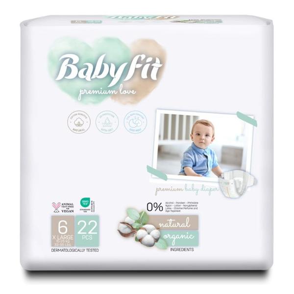 Scutece pentru Bebelusi - Baby Fit Eco Diaper, marimea Nr.6 XL (15-25 kg), 22 buc