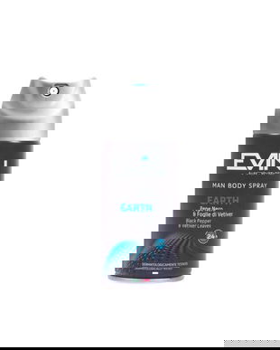Deodorant Spray pentru Barbati, cu Piper Negru si Vetiver - Evin Homme Earth Man Body Spray 24h, 150 ml