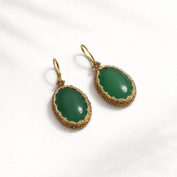 Cercei cu aventurin