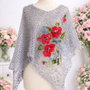 Poncho cu maci impasliti..handmade