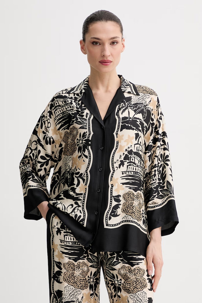 ERMANNO Firenze cămașă pentru femei cu vâscoză