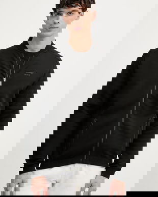 BOSS Green hanorac cu fermoar pentru bărbați BOSS X PORSCHE