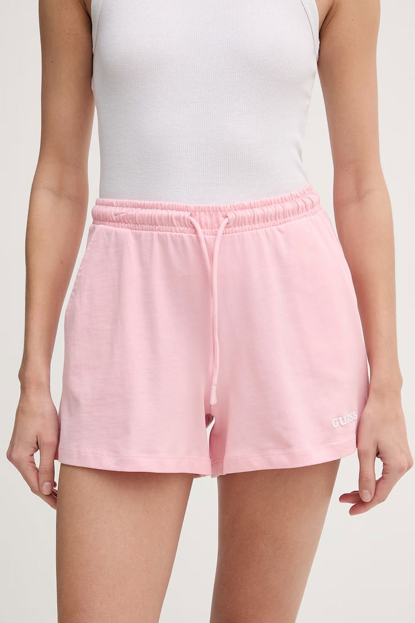 Guess pantaloni scurți de trening pentru femei, din bumbac GIADA