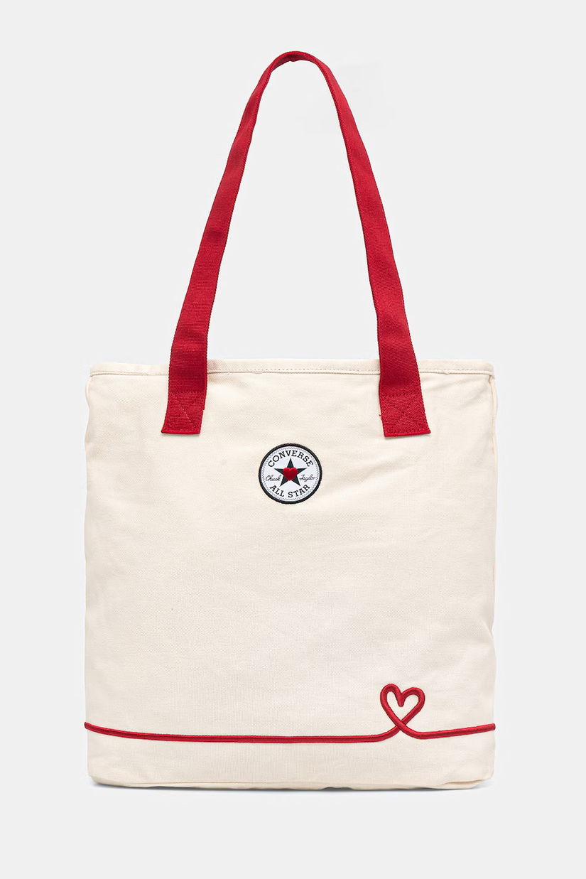 Converse tote bag pentru femei, din bumbac x CHUCKS IN LOVE