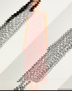 Max Mara Beachwear rochie cu vâscoză PASTE