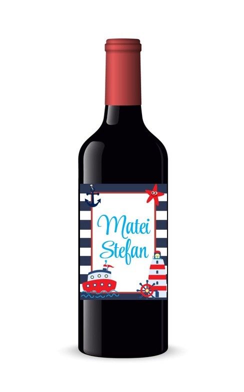 Etichete autocolante tematică marină personalizare sticle