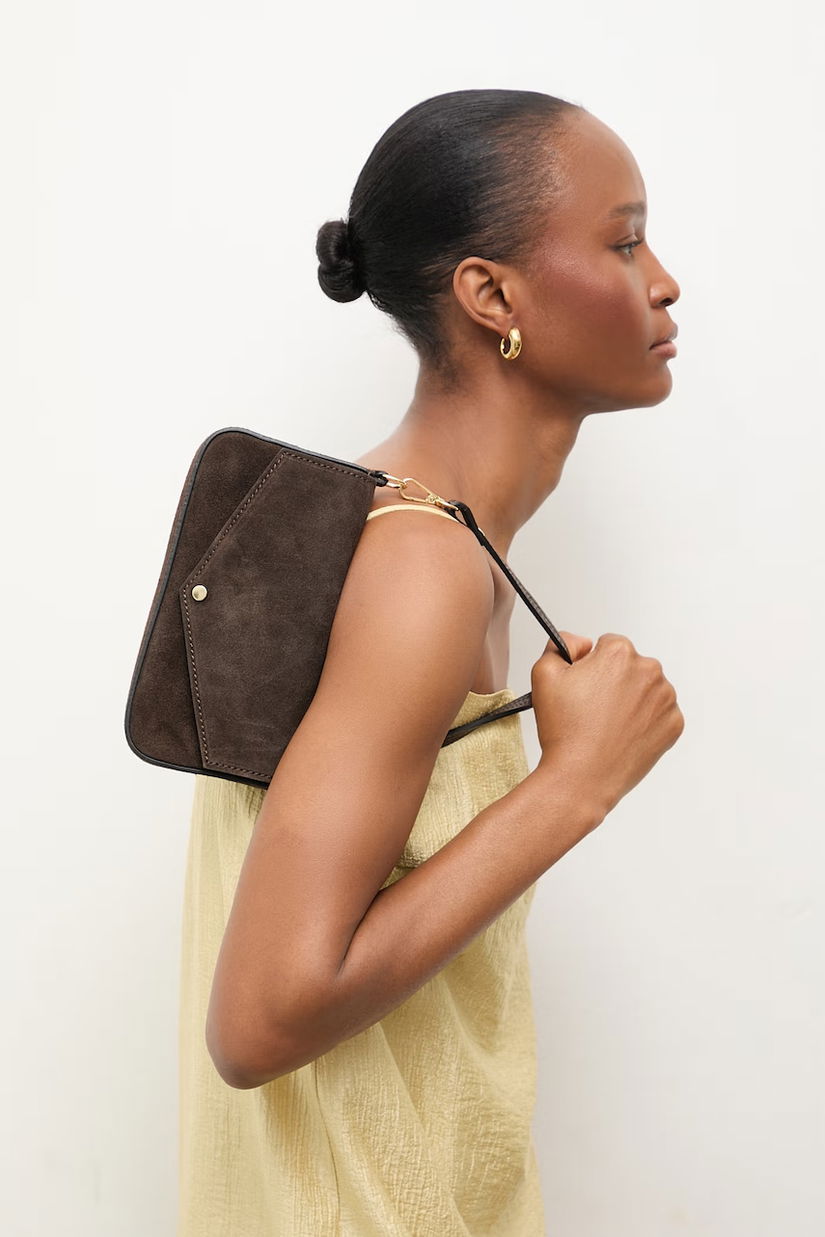 Answear.LAB geantă de mână din piele întoarsă Unscripted Collection