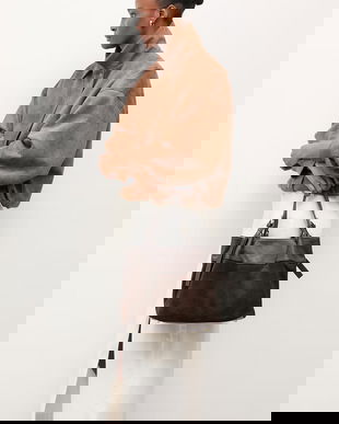 Answear.LAB geanta de mana din piele intoarsa