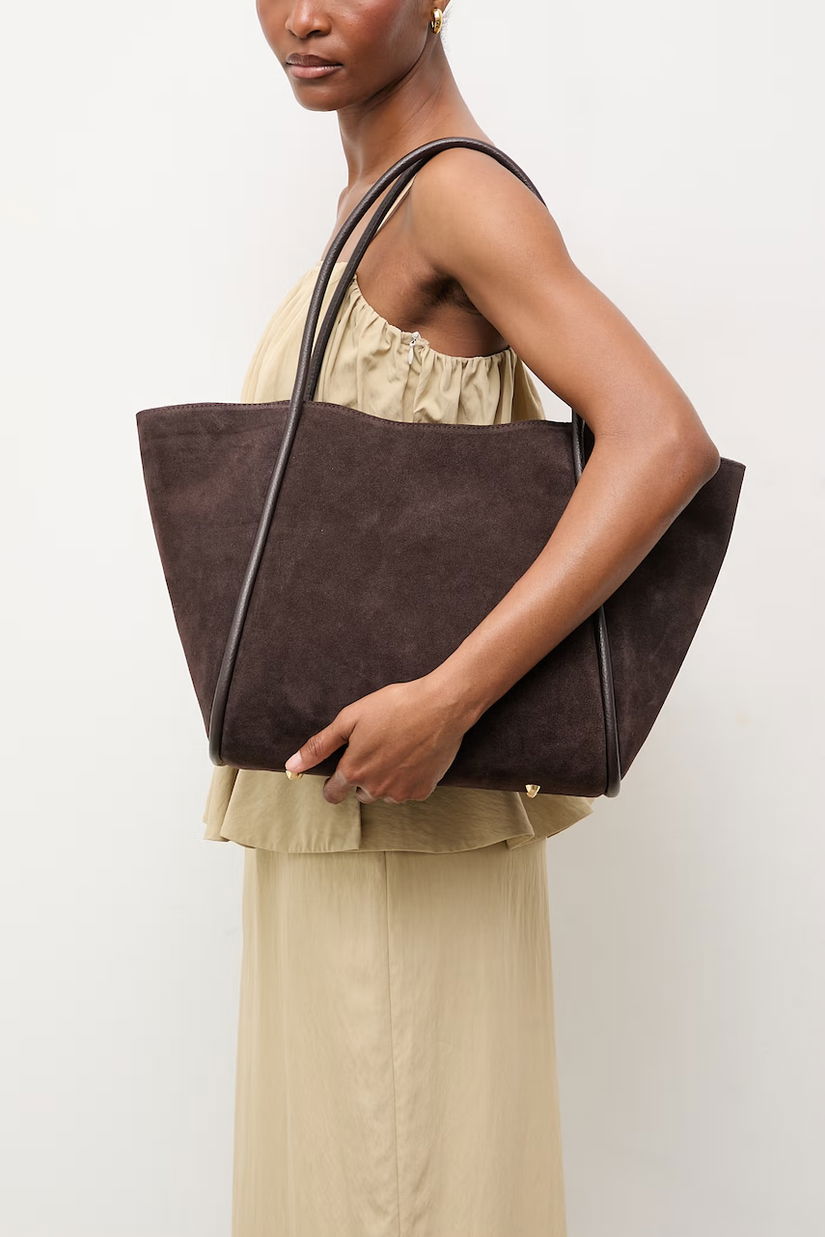 Answear.LAB geantă de mână din piele întoarsă Unscripted Collection