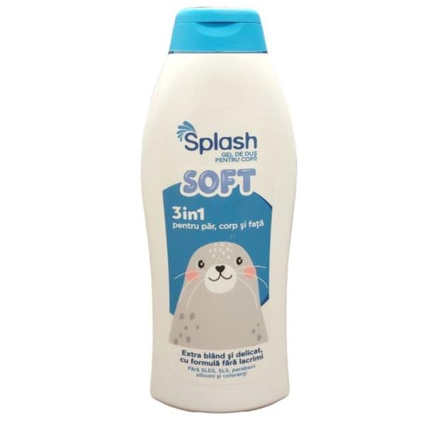 Gel de Dus 3in1 pentru Copii, Soft Talc - Splash, 500 ml