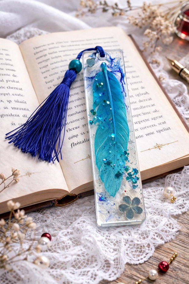 semn de carte handmade din rasina 01852
