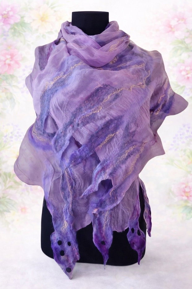Lavanda..eșarfă handmade