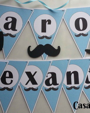 Ghirlandă tematică Little man personalizată