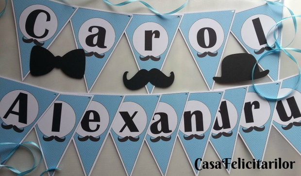 Ghirlandă tematică Little man personalizată