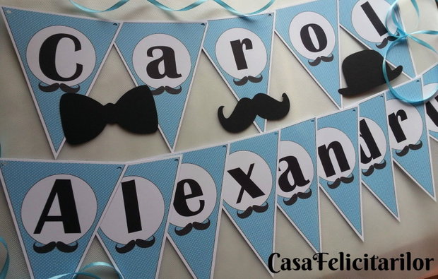 Ghirlandă tematică Little man personalizată