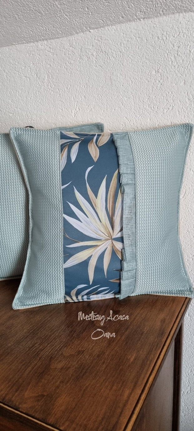 Set de 5 perne decorative - bleu
