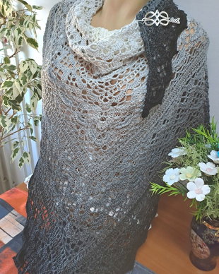 Șal gri,degrade