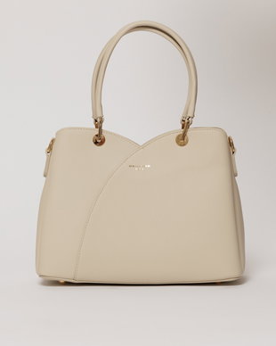 Geanta ivory din piele ecologica cu design tip lalea