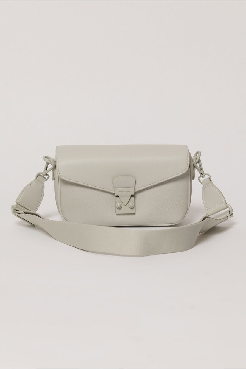 Geanta gri deschis mica din piele ecologica