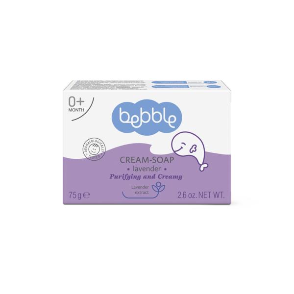Sapun Crema cu Lavanda - Bebble Cream-Soap Lavender, 75 g