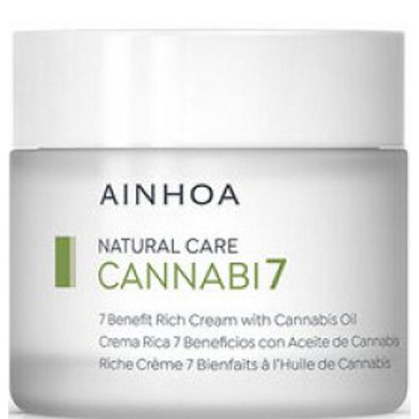 Crema Faciala cu Ulei de Canabis - Ainhoa Natural Care Cannabi7 7 Benefit Rich Cream with Cannabis Oil, 50 ml