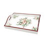 Tava decorativa din lemn cu model floral, 35 x 25 cm, 4626