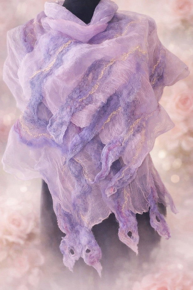 Lavanda..eșarfă handmade