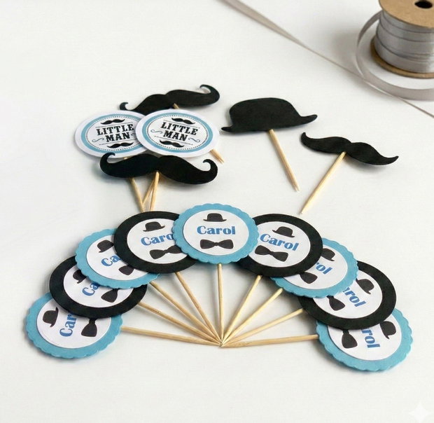 Toppere Little man personalizate cu nume