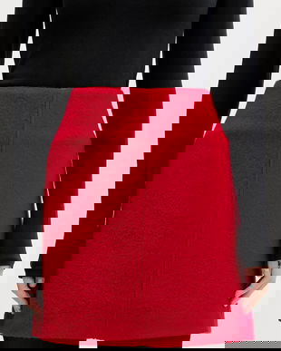 HUGO fustă din amestec de lână Ramine