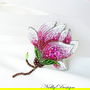 Magnolie - Brosa broderie manuala