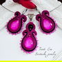 Set soutache fucsia-trandafiriu