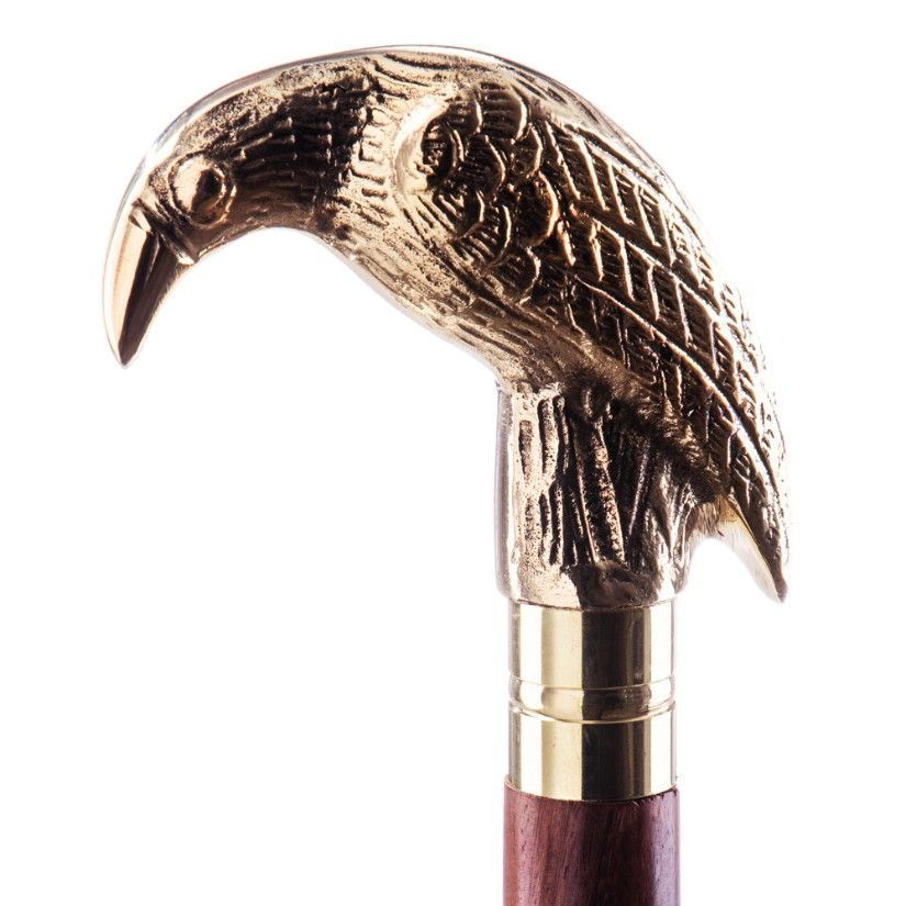 Baston englezesc din lemn mahoncu maner pasare