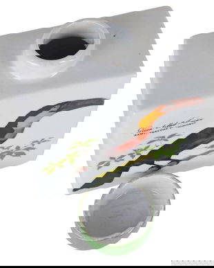 Cutie din portelan decorata cu tucan