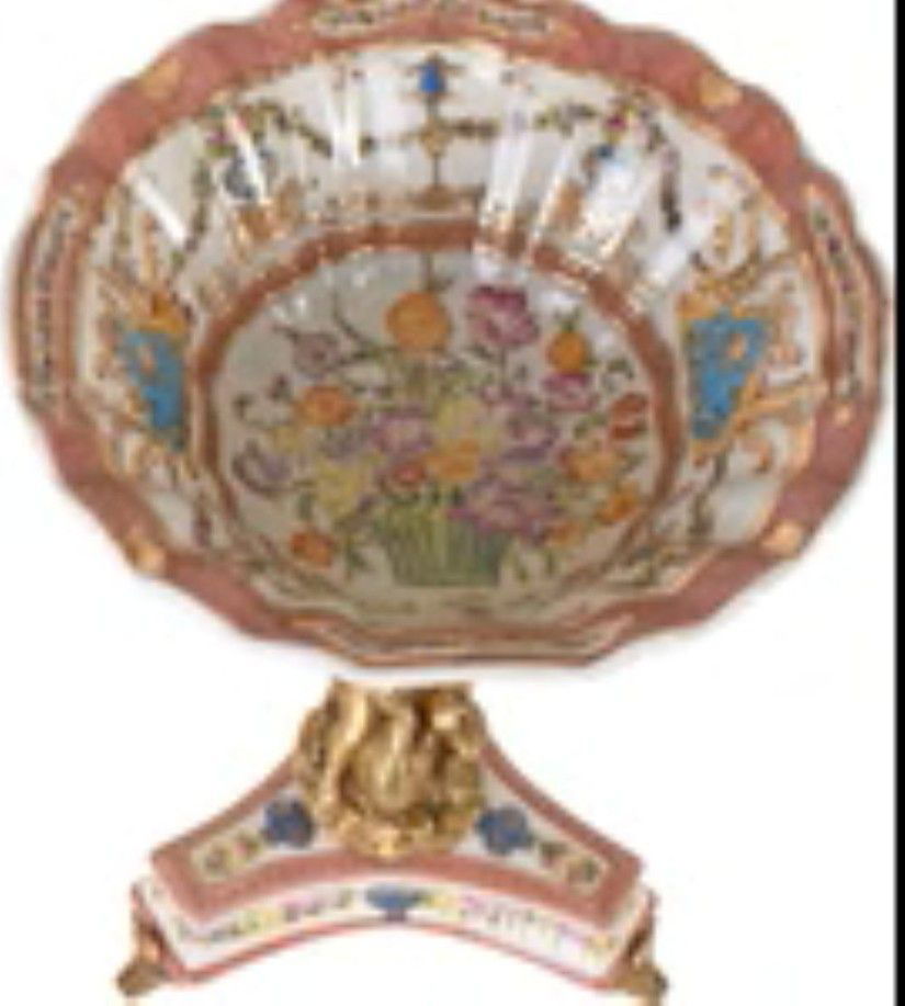 Fructiera cu ingeras din portelan Craquelle