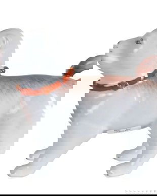 Catel-figurina din portelan pictat