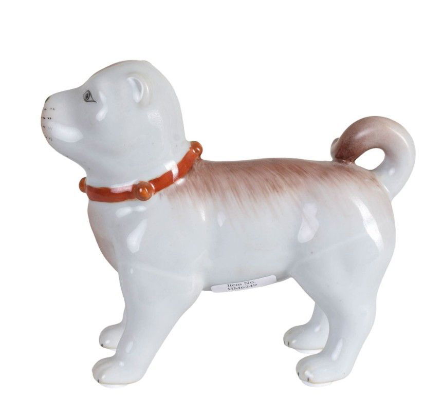 Catel-figurina din portelan pictat