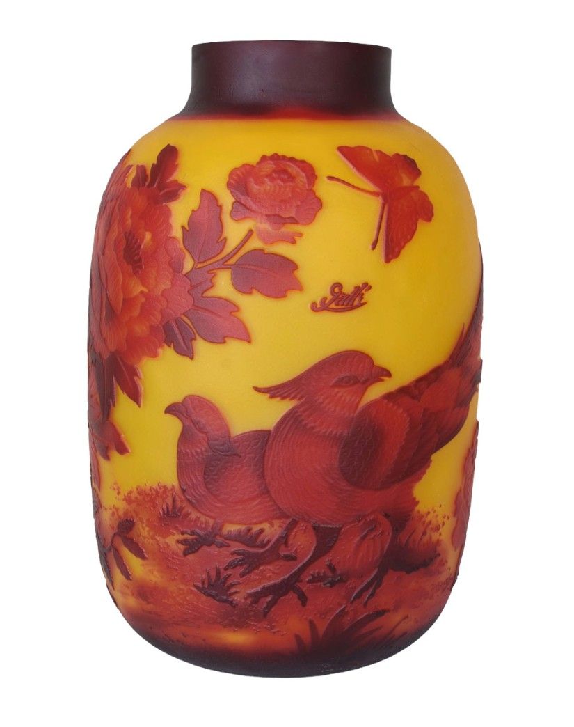 Fazani-vaza din sticla Galle