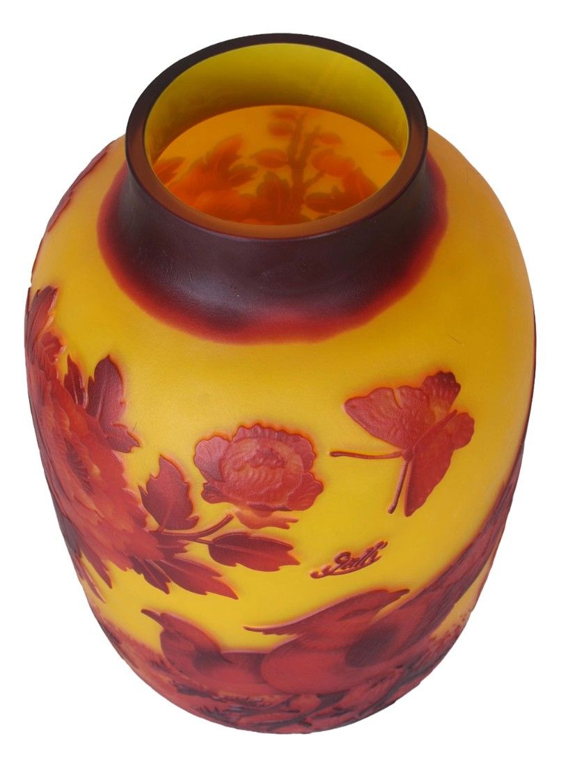 Fazani-vaza din sticla Galle