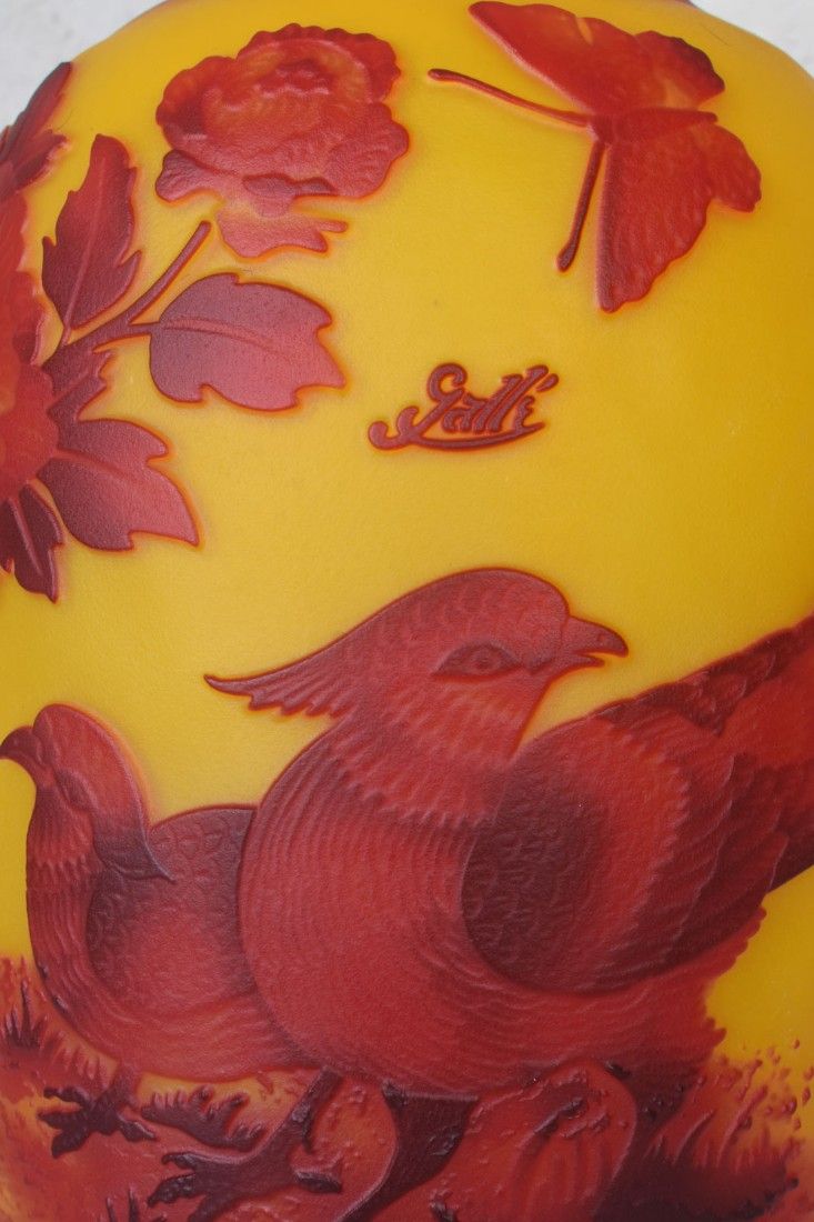 Fazani-vaza din sticla Galle