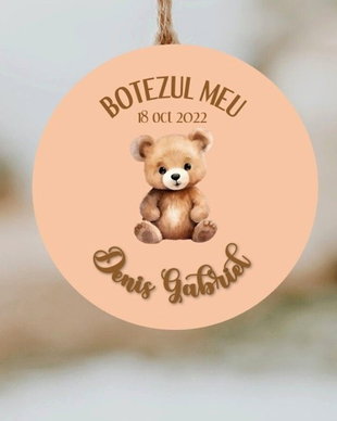Etichete Ursuleț fundal bej