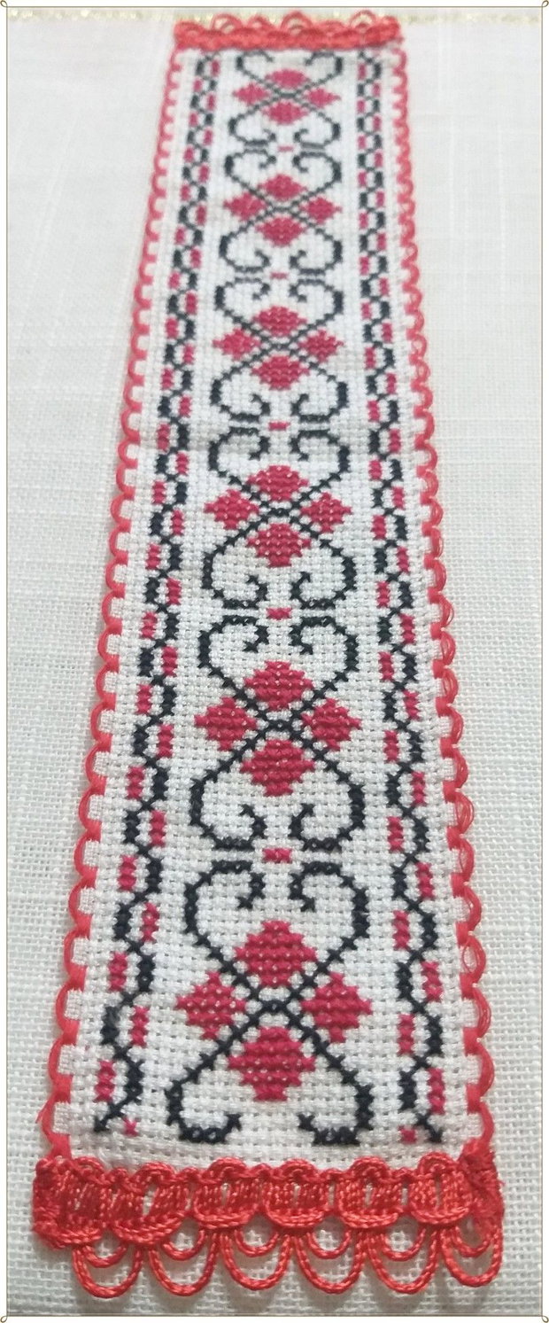 SEMN DE CARTE CUSUT CU MOTIV POPULAR-CLEPSIDRA