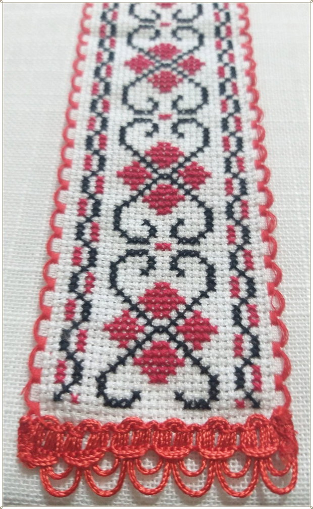 SEMN DE CARTE CUSUT CU MOTIV POPULAR-CLEPSIDRA