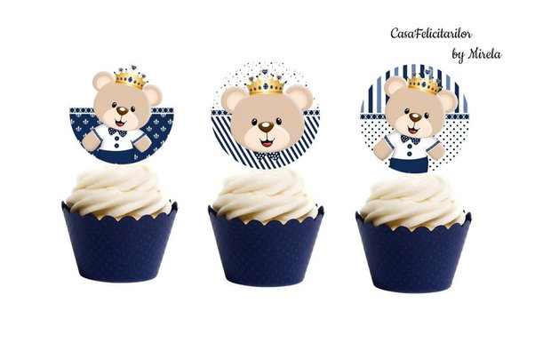 Toppere candy bar Ursuleț bleumarin