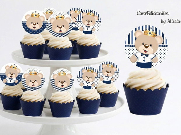 Toppere candy bar Ursuleț bleumarin