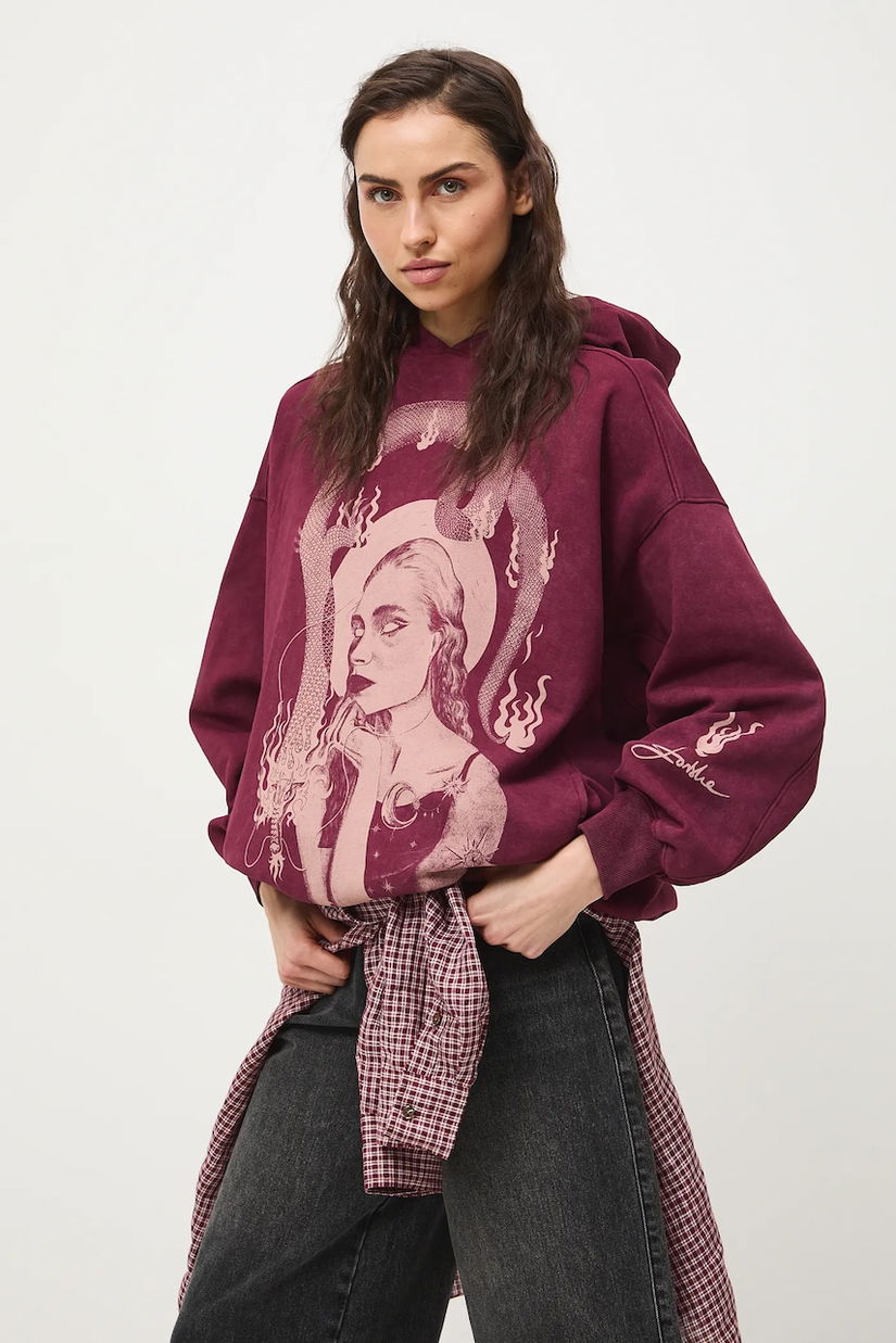 Medicine hanorac cu glugă pentru femei, din bumbac