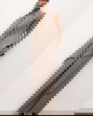 Answear.LAB Vestă cu un singur rând de nasturi pentru femei