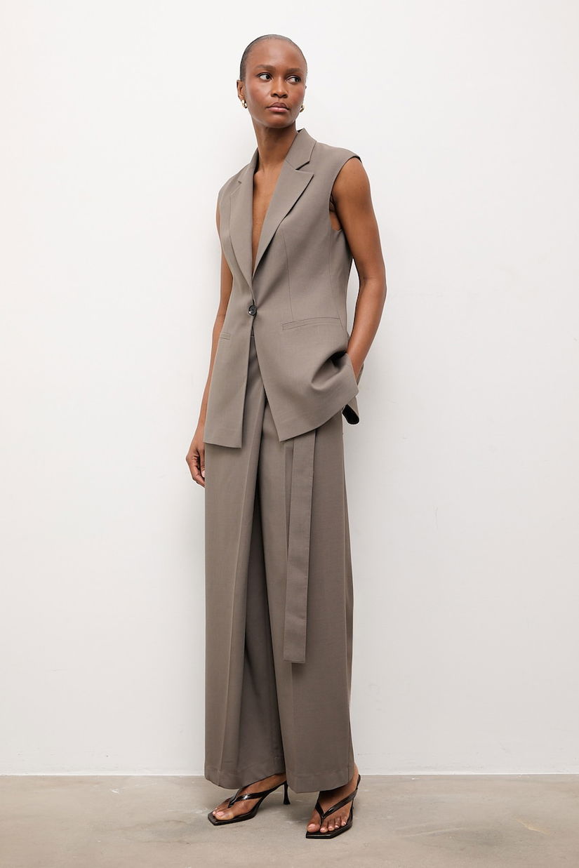 Answear.LAB Vestă cu un singur rând de nasturi pentru femei