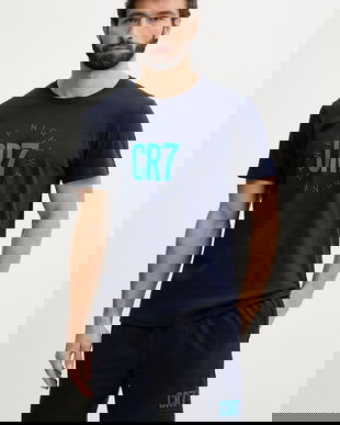 CR7 Cristiano Ronaldo Pijama din două piese pentru bărbați din bumbac